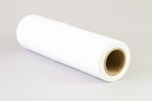 White UVI - 80 Gauge X 19.7" Wide X 5,000 foot ($55 / roll)